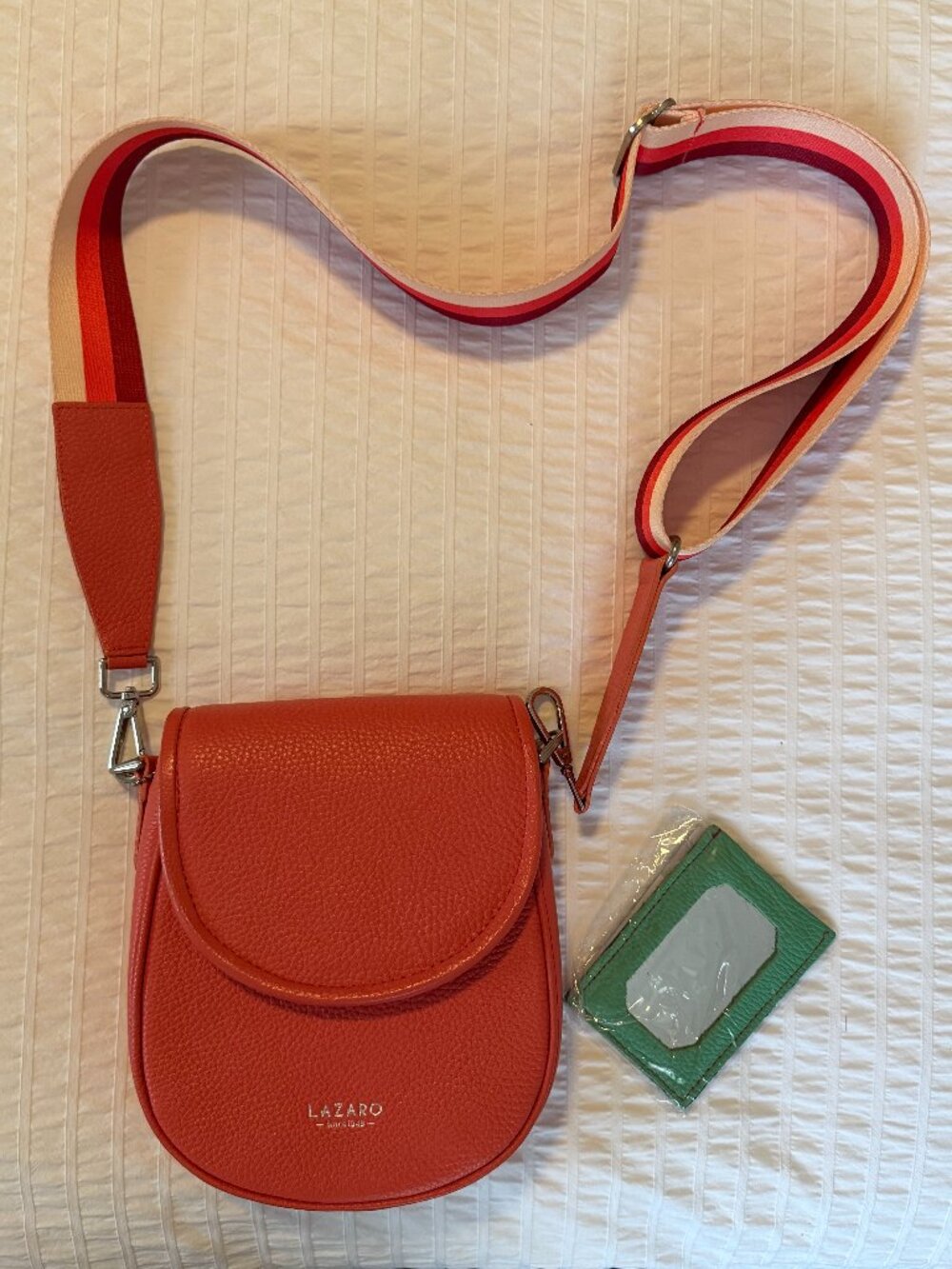 Lazaro Argentine Genuine Leather Saddle Crossbody Bag Terracotta NWOT